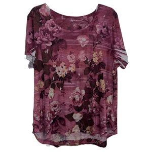3XL Style & Co Floral Short Sleeve Tunic Shirt
